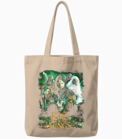 Lord of the Rings Hero Group T-Shirt Small Tote Bags - Natural