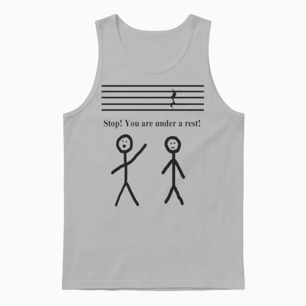 Funny Music Joke2 - Lovers Unisex Tank Top in Ash