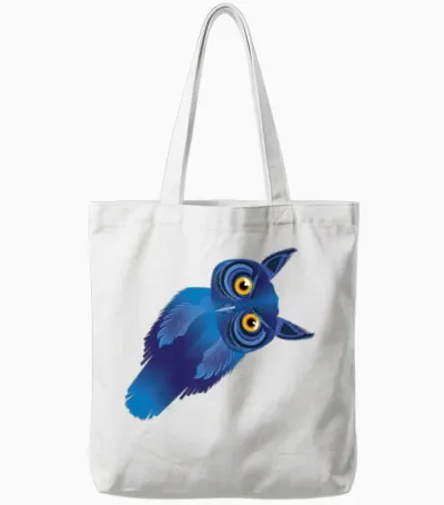 Amazing Owl with a Bowed Head Tote Bags - White