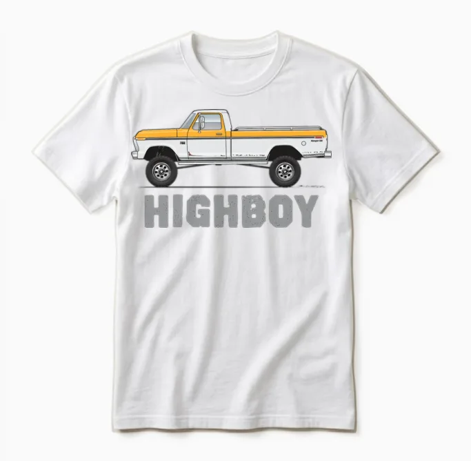 Highboy Chrome Yellow Unisex T-Shirt in White