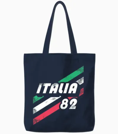 Retro - Italia Retro Tote Bags - Navy