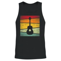 Guitar Retro Unisex Tank Top - Black – 2
