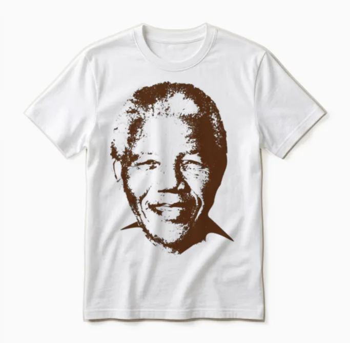 Nelson Mandela Unisex T-Shirt in White
