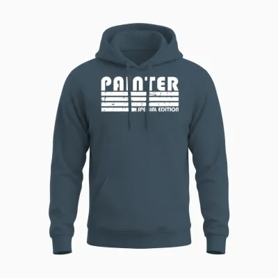 Painter Painting Retro Unisex Hoodie - Dark Heather