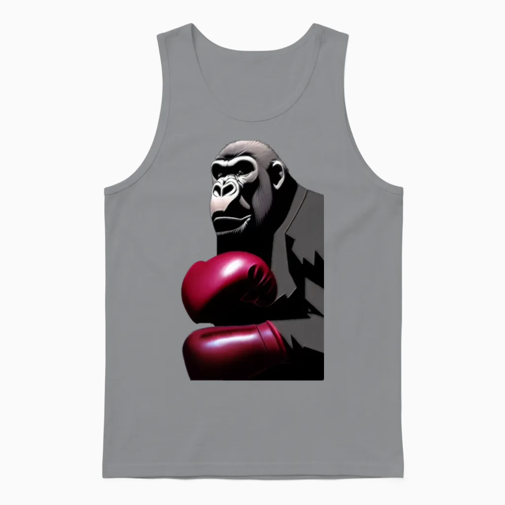 Gorilla, the Mafia Boxer No. 1 Unisex Tank Top in Sport Grey