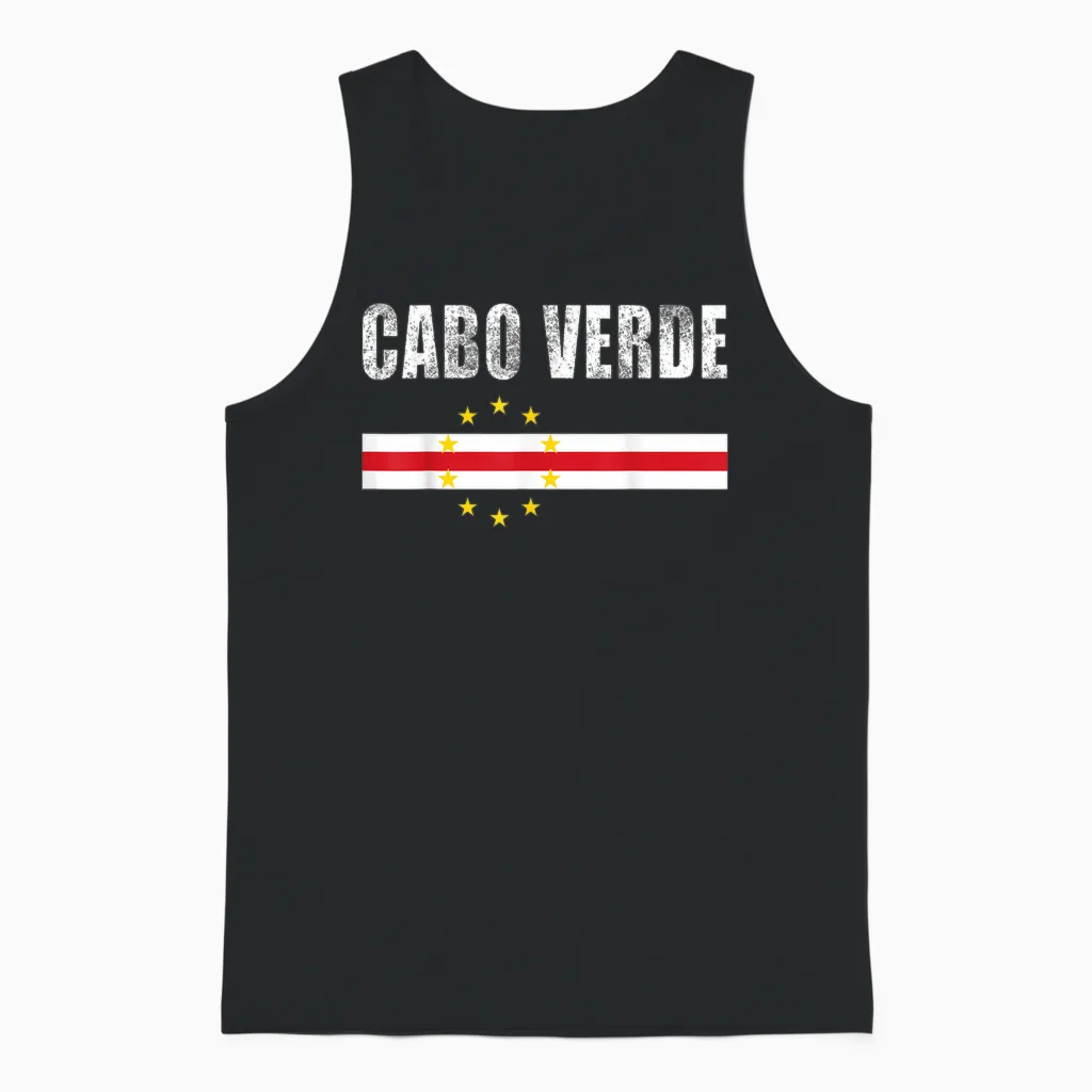 Cape Verde Flag, Cape Verdean, Proud Cabo Verde Unisex Tank Top in Black