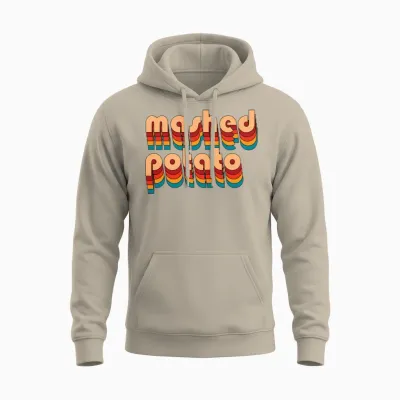 Mashed Potato Retro Colors Unisex Hoodie - Sand