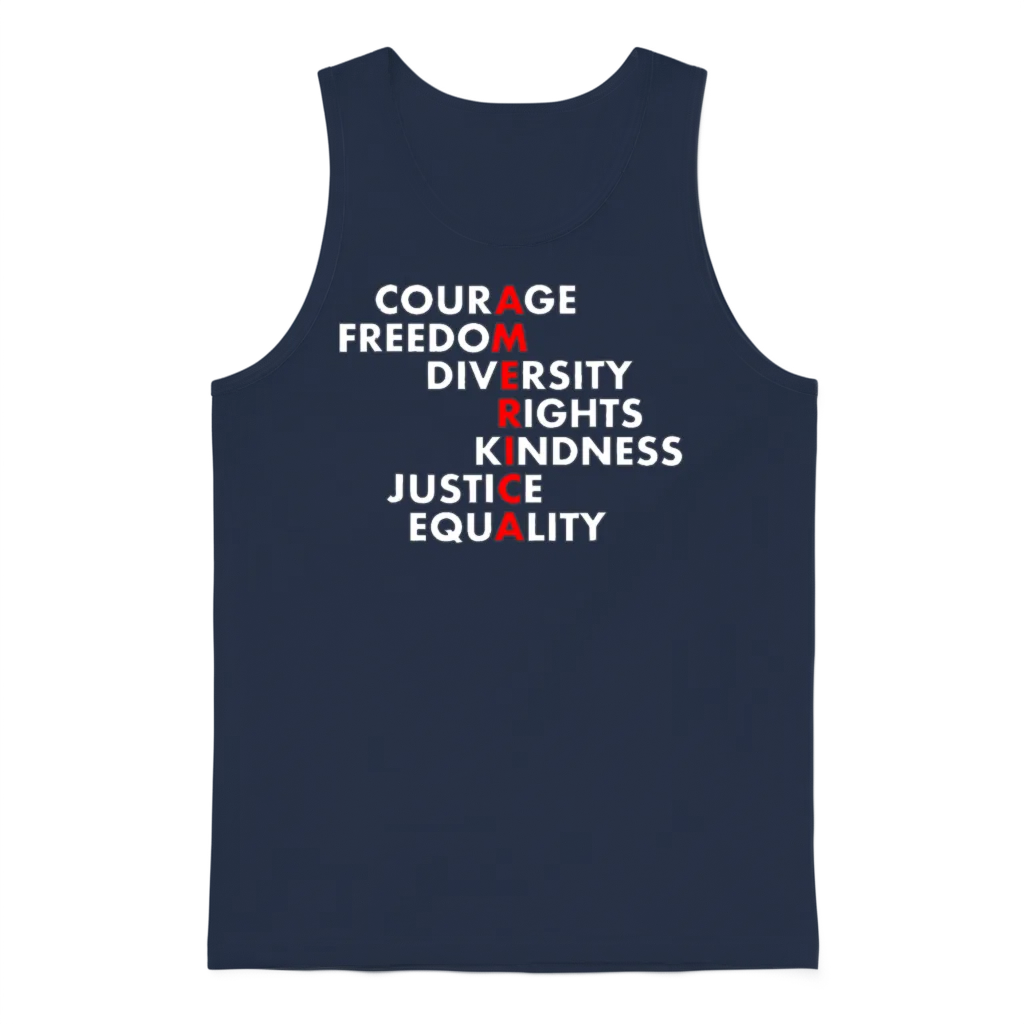 Anti Trump Shirt Resist T Shirt Political T Shirts Unisex Tank Top - Navy