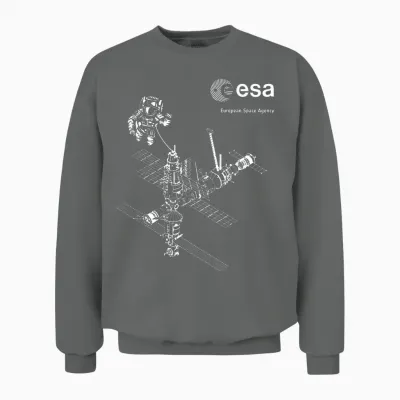Esa Iss Internationale Raumstation Astronaut T-Shirt - Esa Iss - Unisex Erwachsene - Astronaut - Schwarz - S Unisex Sweatshirt - Graphite Heather