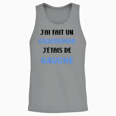 Humour France [back] J'ai Fait Un Caumar J'était De Gauche Unisex Tank Top - Sport Grey