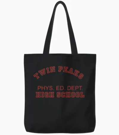 Twin Peaks High School Phys. Ed. Dept. Tote Bags - Black