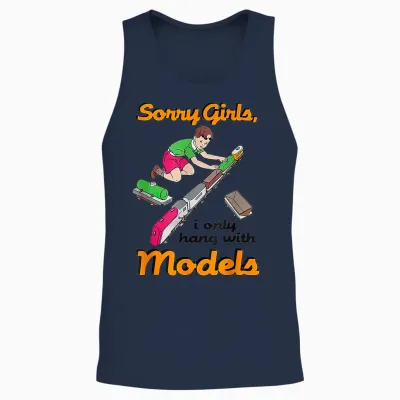 Sorry Mädels, Ich Treffe Mich Nur Mit Models, Lustig Für Männer Unisex Tank Top - Navy