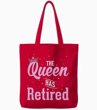 Funny Retirement Queen Retired Women Tote Bags - Red
