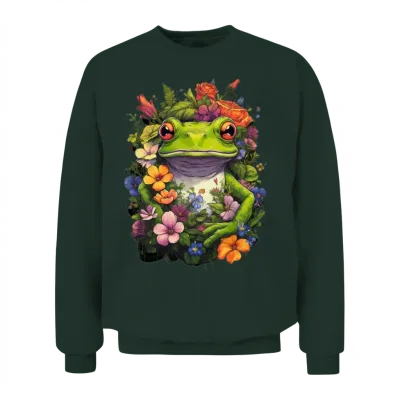 Aesthetic Frog Frogs for a Frog Lover Unisex Sweatshirt - Forest