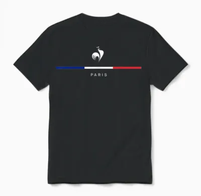 New Flag France Souvenirs Event Paris City Rooster Unisex T-Shirt - Black