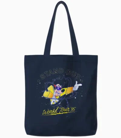 Disney a Goofy Movie Powerline Stand Out World Tour '95 Tote Bags - Navy