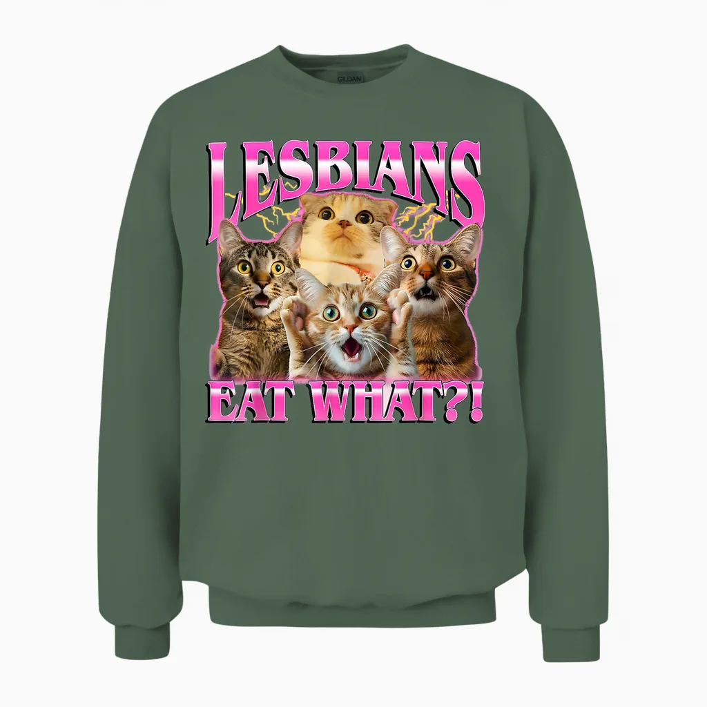 90s Graphic Unisex Sweatshirt in Military Green