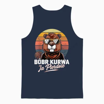 Bober Kurwa Meme Polen Biber Kostüm Lustig Ja Pierdole Bóbr Unisex Tank Top - Navy