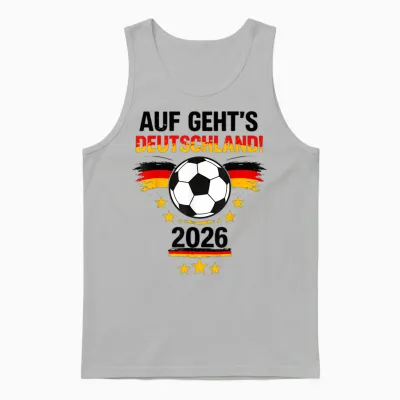 Auf Geht's Deutschland 2026 Fußball Deutschland Fan Unisex Tank Top - Ash