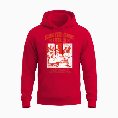The Texas Chainsaw Massacre Front Back Slaughter Family Bbq Unisex Hoodie - Red