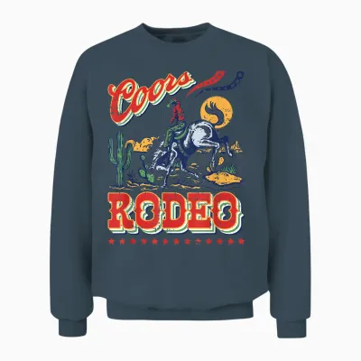 Vintage Rindsleder Reiten Coors Cowboys Western Country Rodeo Unisex Sweatshirt - Dark Heather