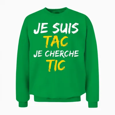 Je Suis Tac Je Seek Tic - Déguisement Duo Unisex Sweatshirt - Irish Green