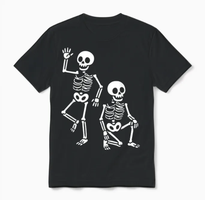 Funny Halloween Trump Skeleton Trump Unisex T-Shirt in Black