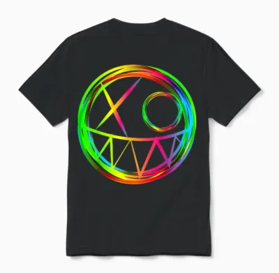 Edm Music Festival Electro Rave Face Techno T-Shirt, Black, S Unisex T-Shirt - Black