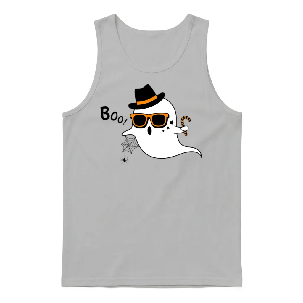 Funny Boo Unisex Tank Top - Ash