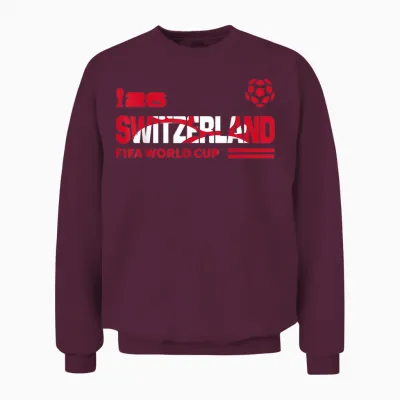 Fifa World Cup26 Qualifier Switzerland Unisex Sweatshirt - Maroon