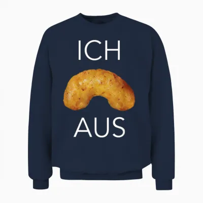 Ich Flip Aus Peanut Flip T-Shirt, Black, S Unisex Sweatshirt - Navy