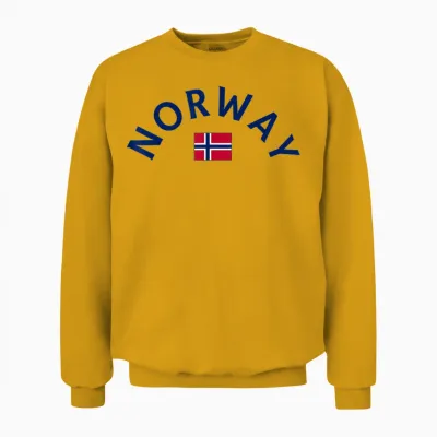 Norway Norge Tee Oslo Norway Oslo Gift Norway Norway Travel T-Shirt, White, S Unisex Sweatshirt - Gold