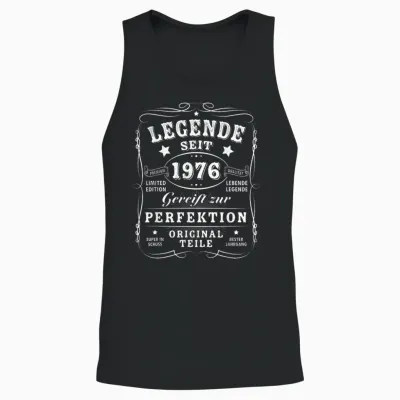 1976 Birthday Man 50th Decoration Funny 50s 50th Birthday Unisex Tank Top - Black