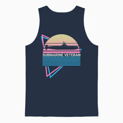 Submarine Veteran Retro Unisex Tank Top - Navy