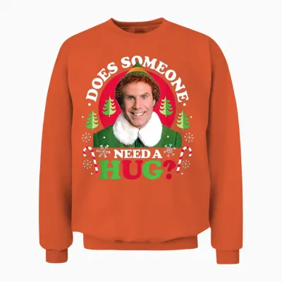 Elf - Does Someone Need a Hug? Unisex Sweatshirt - Orange
