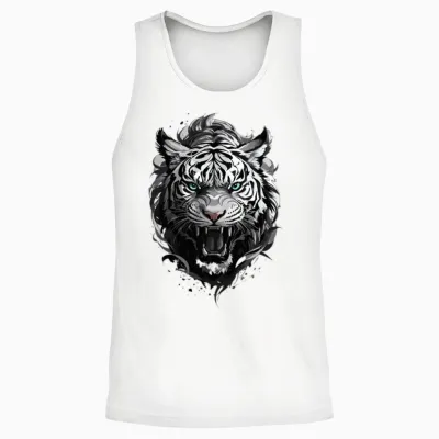 Fanny, Beautiful Tiger Design .cool Tiger Design Unisex Tank Top - White