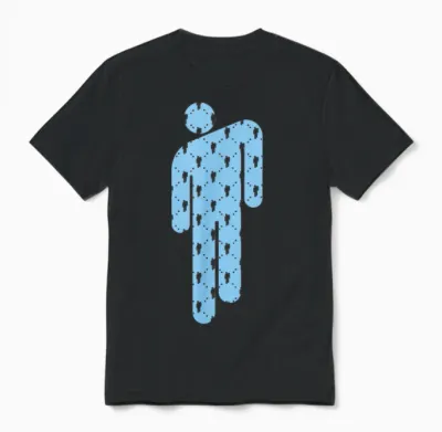 Billie Eilish Indie Pop Music Unique Style for All T Shirts, Blue, S Unisex T-Shirt - Black