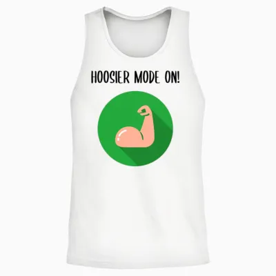 Hoosier Mode on Indiana Funny Unisex Tank Top - White