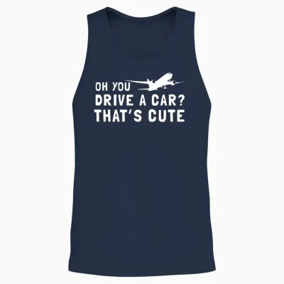 Oh You Drive a Car Thats Cute Unisex Tank Top - Navy