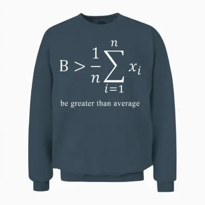 Be Greater Than Average Math Gag Algebra Equation Unisex Sweatshirt - Dark Heather