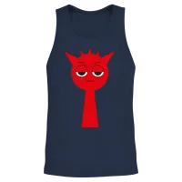 Sprunki Beats Funny Sprunki Team Sprunki Game For Unisex Tank Top - Navy – 2
