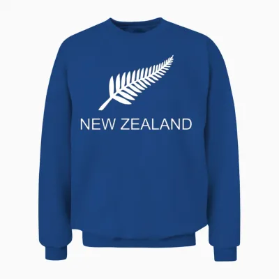 New Zealand Fern Rugby Fan Unisex Sweatshirt - Royal