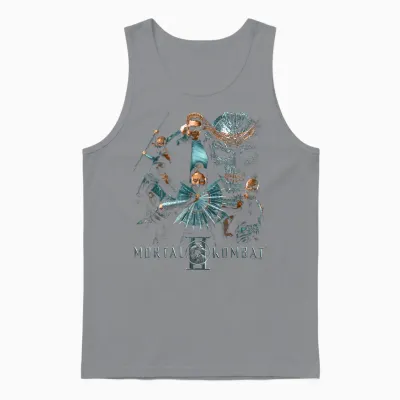 Mortal Kombat 2 Duotone Fighters Unisex Tank Top - Sport Grey