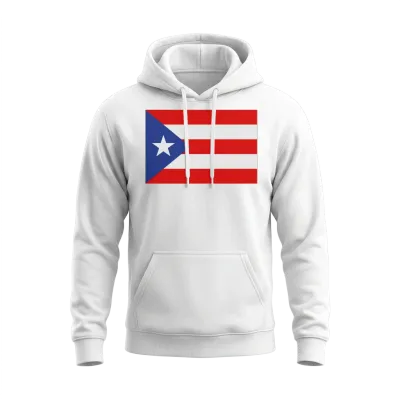 Puerto Rico Unisex Hoodie - White