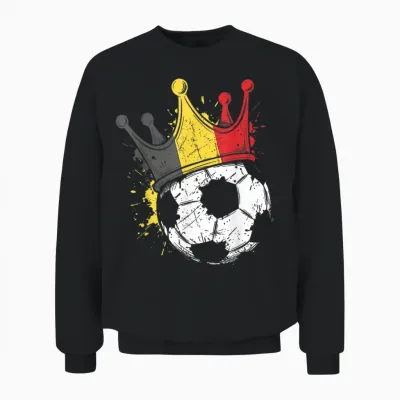 Drapeau Belge Fantaisie Belgique Unisex Sweatshirt - Black