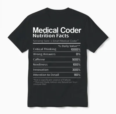 Medical Coder Ingredients List Table Unisex T-Shirt - Black
