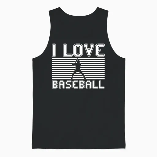 I Love Baseball - & Softball Unisex Tank Top in Black