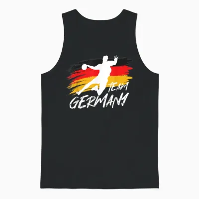 Handball Team Germany Flag Handballer Ball Sports Player T-Shirt, Black Unisex Tank Top - Black