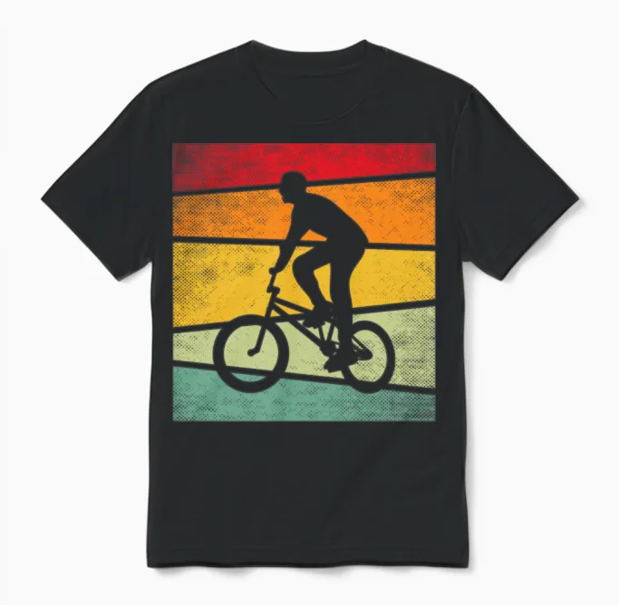 Bmx Retro Cycling Unisex T-Shirt in Black