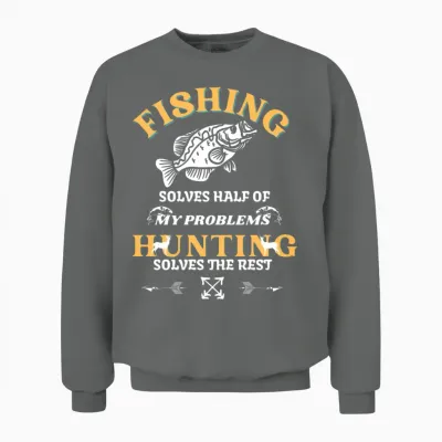 Funny Fishing Unisex Sweatshirt - Graphite Heather